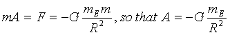 acceleration of a falling object